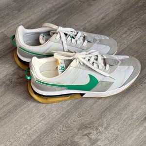 Nike White and Green Athletic Shoes